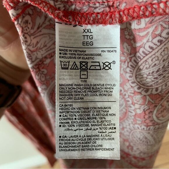 OLD NAVY Women’s Waist Defined Printed Tiered Maxi Dress Red Paisley XXL - Picture 10 of 11